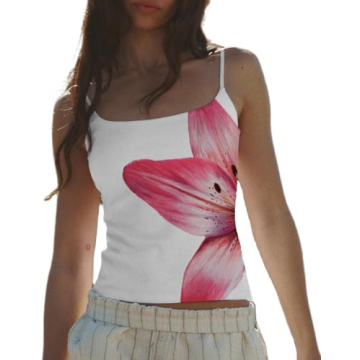 Trendy Y2k Women Graphic Tank - Slim Fit Summer Crop