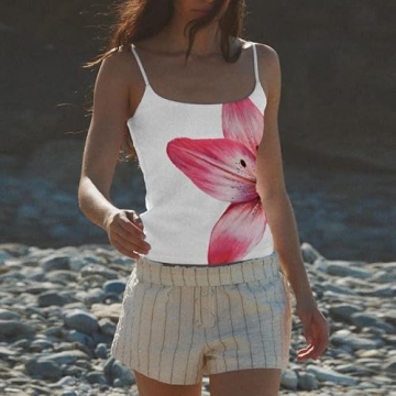 Trendy Y2k Women Graphic Tank - Slim Fit Summer Crop