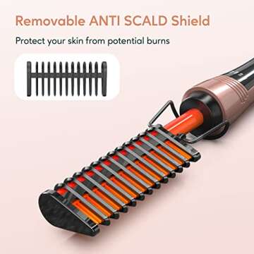 Terviiix Electric Hot Comb for Lace Front Wigs, Pressing Combs for Black Women Hair, Anti-Scald Stra...