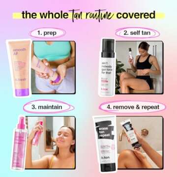 b.tan Pre-Shower Self Tanner Mousse | Ain't Nobody Got Time for That - Fast, 9 Minute Express Sunless Tanning Foam, No Fake Tan Smell, No Added Nasties, Vegan, Cruelty Free, 6.7 Fl Oz