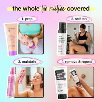 b.tan Pre-Shower Self Tanner Mousse | Ain't Nobody Got Time for That - Fast, 9 Minute Express Sunless Tanning Foam, No Fake Tan Smell, No Added Nasties, Vegan, Cruelty Free, 6.7 Fl Oz