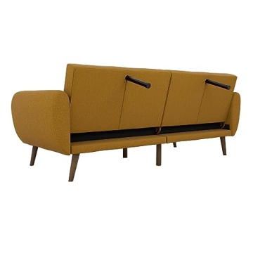 Novogratz Brittany Futon Sofa Bed with Tufted Back & Mid-Century Style