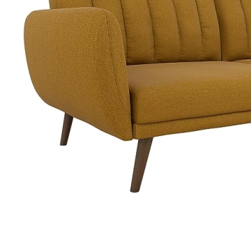 Novogratz Brittany Futon Sofa Bed with Tufted Back & Mid-Century Style