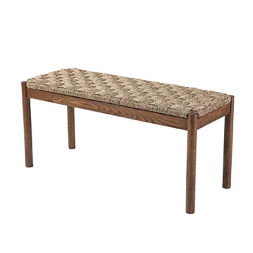 SEI Furniture Scalby Natural Seagrass Bench - Stylish Entryway Accent
