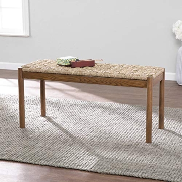 Natural Seagrass Entryway Bench for Stylish Spaces