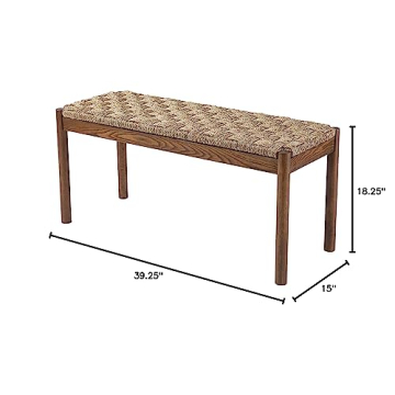 Natural Seagrass Entryway Bench for Stylish Spaces