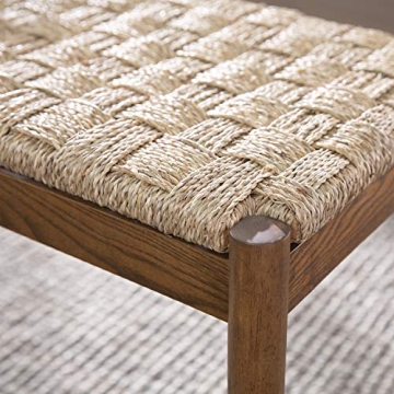 Natural Seagrass Entryway Bench for Stylish Spaces