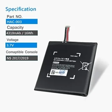 NATNO Switch Battery Replacement for Nintendo Switch 4310mAh