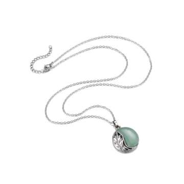 Green Aventurine Crystal Stone Necklace for Women
