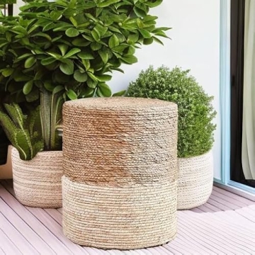 Stylish Wimarsbon Handmade Seagrass Ottoman for Your Home