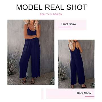 Dokotoo Women's Loose Jumpsuit with Adjustable Straps