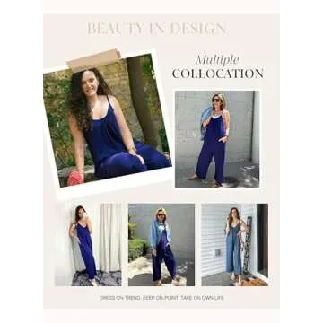 Dokotoo Women's Loose Jumpsuit with Adjustable Straps