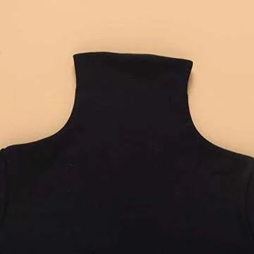 Toddler Baby Little Girls Turtleneck T Shirt Top Long Sleeve Basic Solid Color Blouse 1-5Years Old (3-4T,Black Turtleneck Shirt)