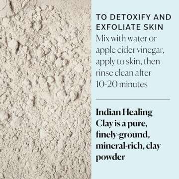 Sky Organics - Indian Healing Clay, 16 oz - Detoxifying Bentonite Clay Powder - Exfoliating Face Mask - Pore Cleaner - Combination & Oily Skin - Natural, Vegan & Cruelty Free - Skin Care