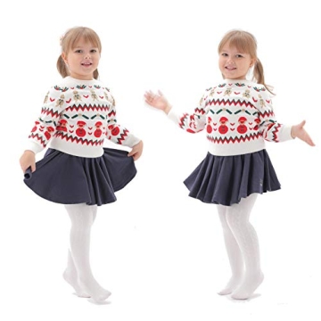 EPEIUS Baby Tights Thick Seamless Cable Knit Leggings for Infant Girl Solid Cotton Stockings Footed Pants Pantyhose Dress Tights Clothes for 3-6 Months 3 Pair Pack,Pure White