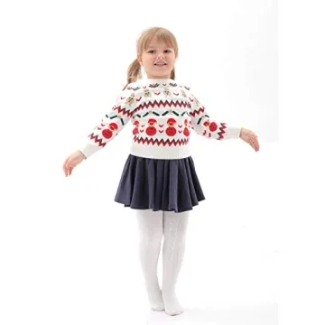 EPEIUS Baby Tights Thick Seamless Cable Knit Leggings for Infant Girl Solid Cotton Stockings Footed Pants Pantyhose Dress Tights Clothes for 3-6 Months 3 Pair Pack,Pure White