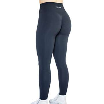 Seamless Scrunch Legging Women Yoga Pants 7/8 Tummy Control Workout Running for Workout Fitness Spor...
