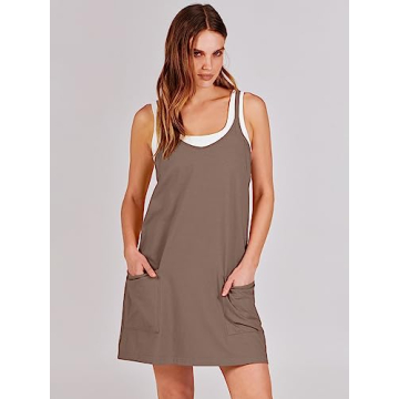 ANRABESS Summer Mini Romper Dress for Active Women