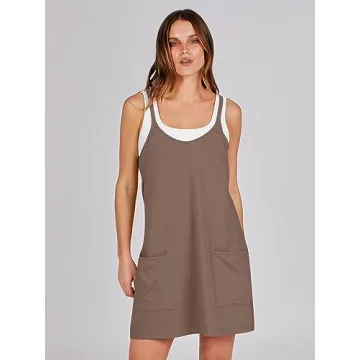 ANRABESS Summer Mini Romper Dress for Active Women