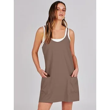 ANRABESS Summer Mini Romper Dress for Active Women