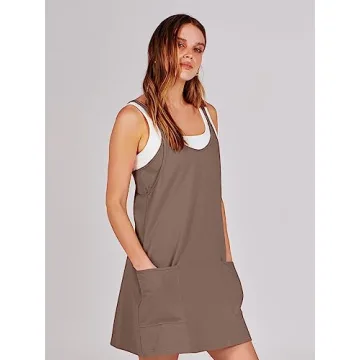 ANRABESS Summer Mini Romper Dress for Active Women