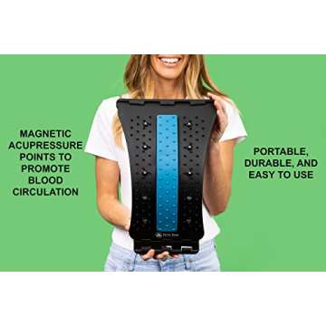 Back Stretcher, Lumbar Back Cracker Device, with Magnetic Acupressure Points, Spinal Stretcher for Sciatica, Disc Bulges, Upper and Lower Back Pain