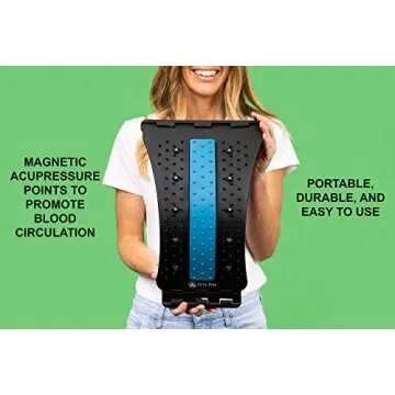 Back Stretcher, Lumbar Back Cracker Device, with Magnetic Acupressure Points, Spinal Stretcher for Sciatica, Disc Bulges, Upper and Lower Back Pain
