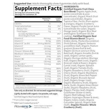 Garden of Life Organics Men 40+ Gummy Vitamins - Berry - Certified Organic, Non-GMO, Vegan, Kosher Complete Multi - Methyl B12, C & D3 - Gluten, Soy & Dairy Free, 120 Real Fruit Gummies