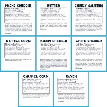 Variety Pack of 8 Mini Popcorn Seasoning Jars