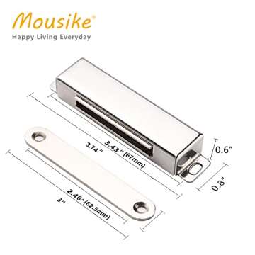 Mousike Magnetic Door Catch，70lb Stainless Steel Cabinet Door Magnets with Strong Magnetic for Kit...