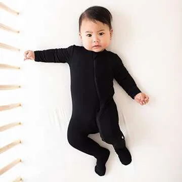 KYTE BABY Bamboo Footies with Zipper Closure for Comfort