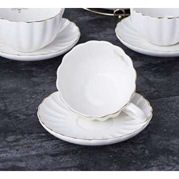 Jusalpha Tea Set - 17-Piece Porcelain Set for Elegant Tea Experiences