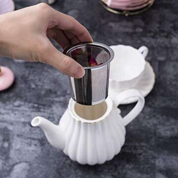 Elegant Jusalpha Porcelain Tea Set - Perfect for Any Occasion