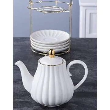 Elegant Jusalpha Porcelain Tea Set - Perfect for Any Occasion
