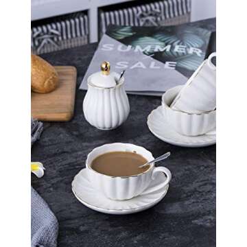 Elegant Jusalpha Porcelain Tea Set - Perfect for Any Occasion