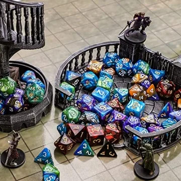 CiaraQ Polyhedral Dice Set 35 Pieces for Tabletop Gaming