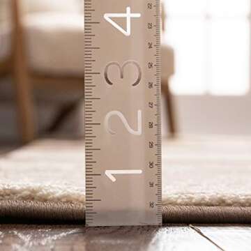 Well Woven Ruby Geometric 5x7 Area Rug Ivory & Beige Neutral Modern Contemporary Hand Carved Squares...