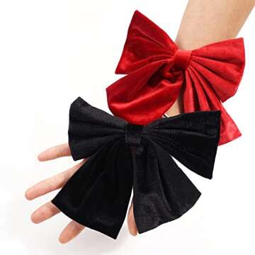 12 Velvet Hair Bows Clips for Teens & Women Stylish Hair Accessories