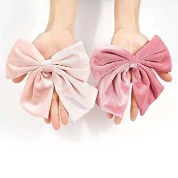 12 Velvet Hair Bows Clips for Teens & Women Stylish Hair Accessories