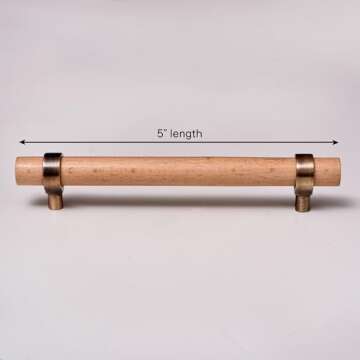 Indian Shelf 6 Pieces Adjustable Drawer Pulls- Wooden Cabinet Handles- Boho Cabinet Pulls- Adjustable Drawer Handles- Adjustable Handles- Boho Dresser Handles- T Bar Pulls for Door