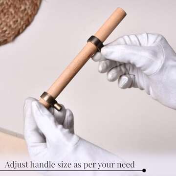 Indian Shelf 6 Pieces Adjustable Drawer Pulls- Wooden Cabinet Handles- Boho Cabinet Pulls- Adjustable Drawer Handles- Adjustable Handles- Boho Dresser Handles- T Bar Pulls for Door