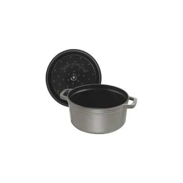STAUB 28cm Round Roaster, 6.7L, Graphite Grey Cookware