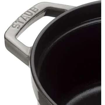 STAUB 28cm Round Roaster, 6.7L, Graphite Grey Cookware