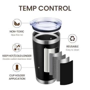 MEWAY 20oz Tumbler 12 Pack Double Wall Vacuum Insulated Travel Mug Bulk, Stainless Steel Tumblers wi...
