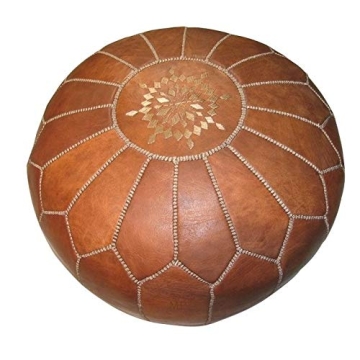 Stylish Handmade Moroccan Leather Pouf Ottoman