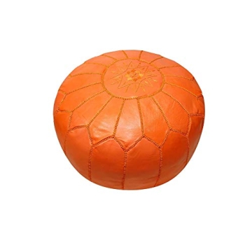 Stylish Handmade Moroccan Leather Pouf Ottoman