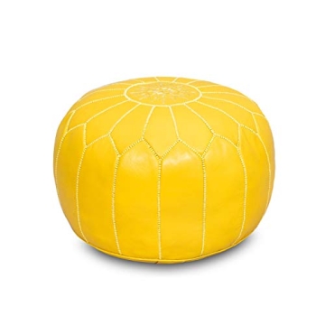 Stylish Handmade Moroccan Leather Pouf Ottoman