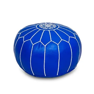 Stylish Handmade Moroccan Leather Pouf Ottoman