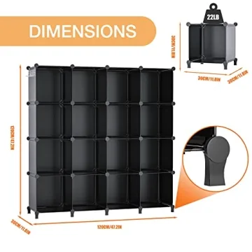 Neprock 16 Cubby Storage Organizer for Better Organization