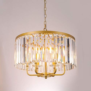 Chic Wellmet Gold Crystal Chandelier for Any Room